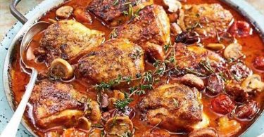 Délicieuse recette de poulet italienne, un plat toscan traditionnel