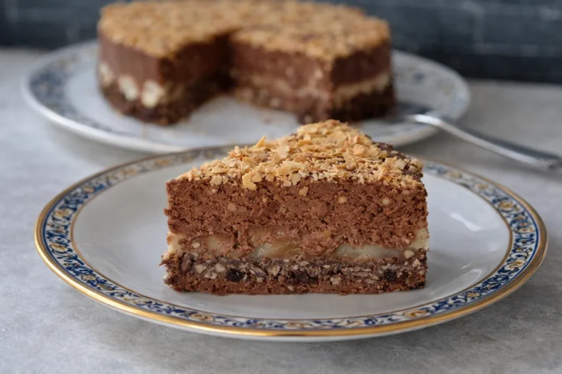 Gâteau crousti-fondant chocolat-poire