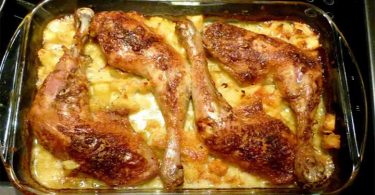 Gratin de cuisses de poulet