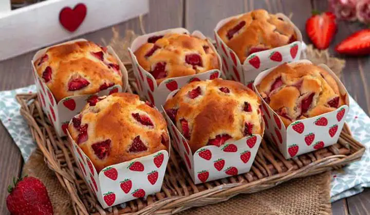 Muffins aux fraises et au mascarpone facile