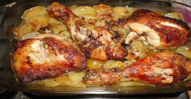 Poulet au four aux pommes de terre