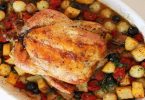 Poulet rôti aux pommes de terre et olives