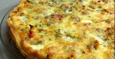 Quiche au poulet et aux poivrons