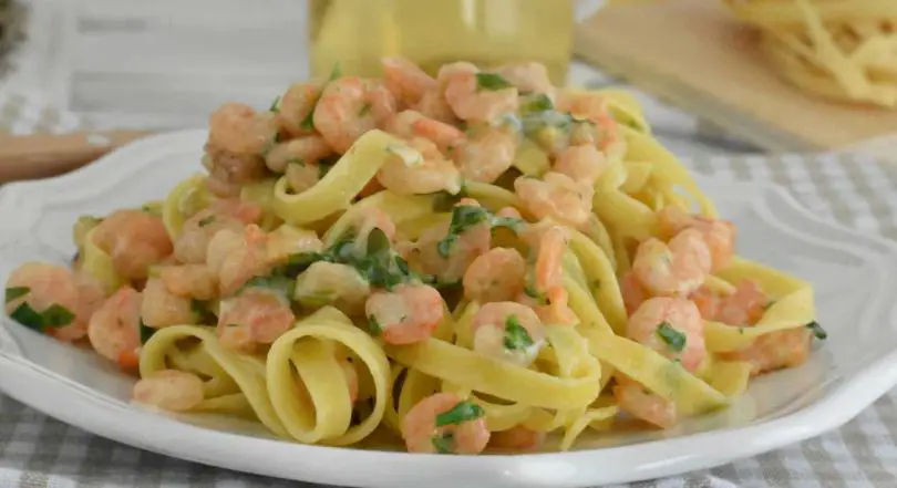 Tagliatelles aux crevettes