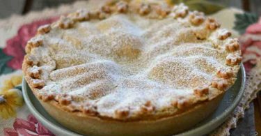 Tarte aux pommes et à la crème anglaise sans lactose