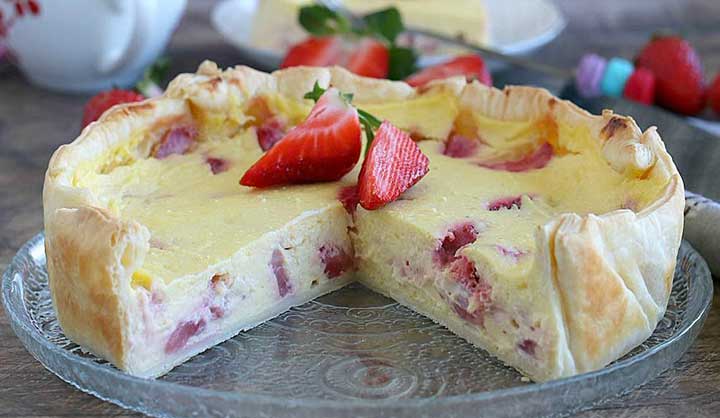 Tarte crémeuse au mascarpone et aux fraises