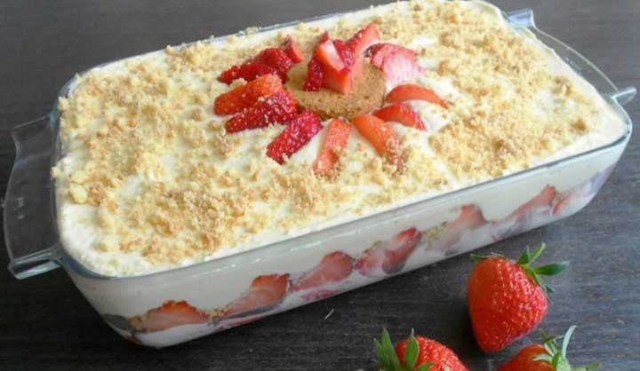 Tiramisu fraises chocolat blanc, on est complètement addict !