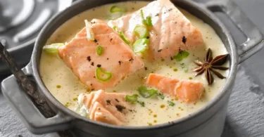 La blanquette de saumon. Simple, et si bon