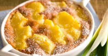 Clafoutis d’ananas à la vanille