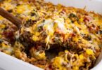 Recette Gratin Mexicain de Riz à la Viande Hachée