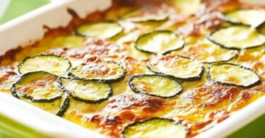 Gratin minceur riz et courgettes