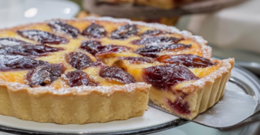 La tarte aux prunes à l’alsacienne