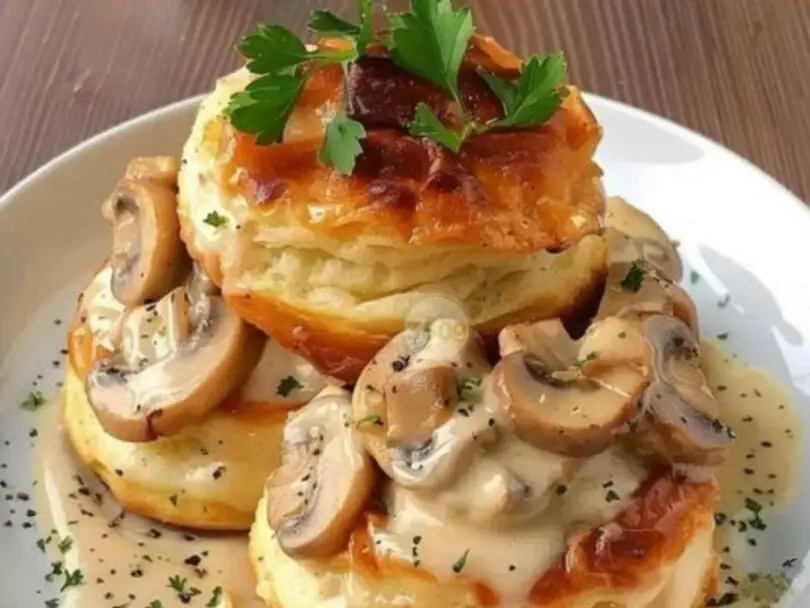 Vol-au-Vent au Poulet et Champignons