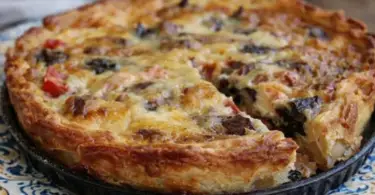 Quiche Sans Pâte au Thon & Champignons