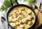 Émincé de poulet à la moutarde et à la crème