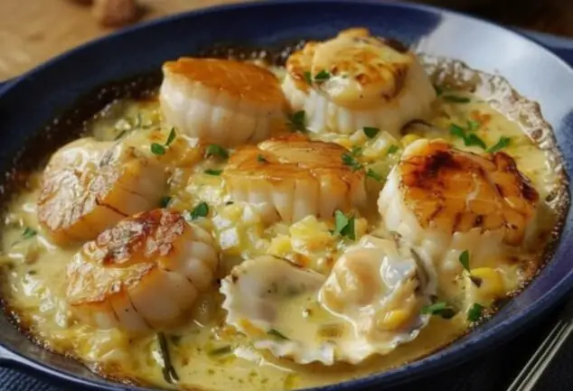 Saint-Jacques en sauce normande – Crémeuses, fines et élégantes