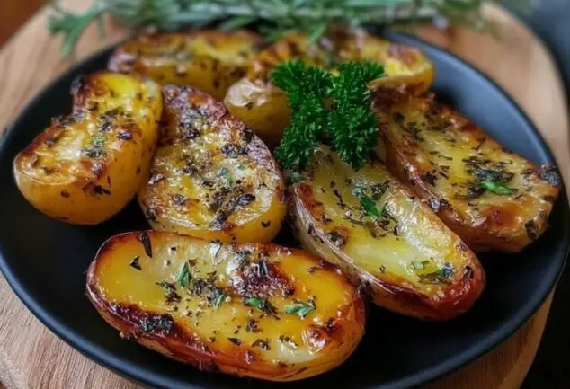 Pommes de terre à l’ail et au beurre au four