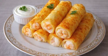 Cigares croustillants aux crevettes et à l’ail, faciles et savoureux