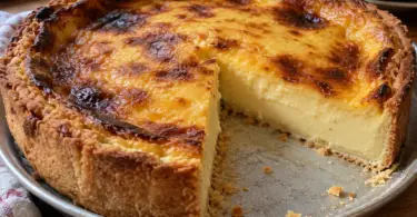 Flan du boulanger traditionnel, haut et ultra crémeux