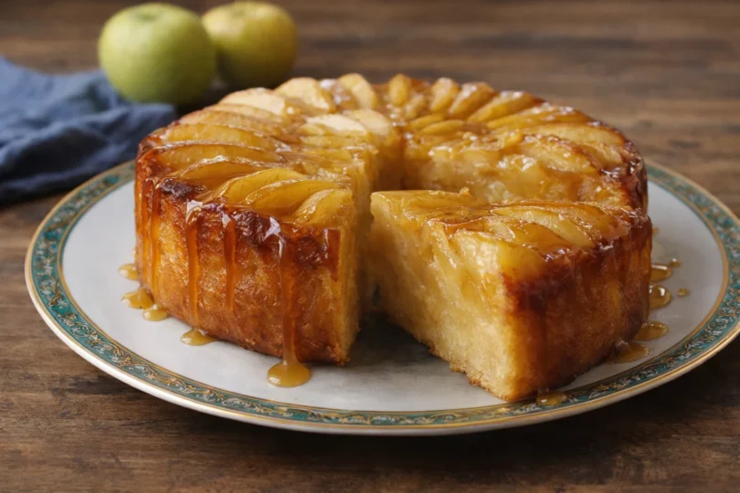 Gâteau flan aux pommes fondant et léger au citron