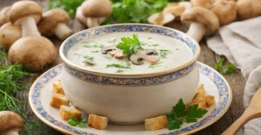 Velouté de champignons maison, doux et réconfortant