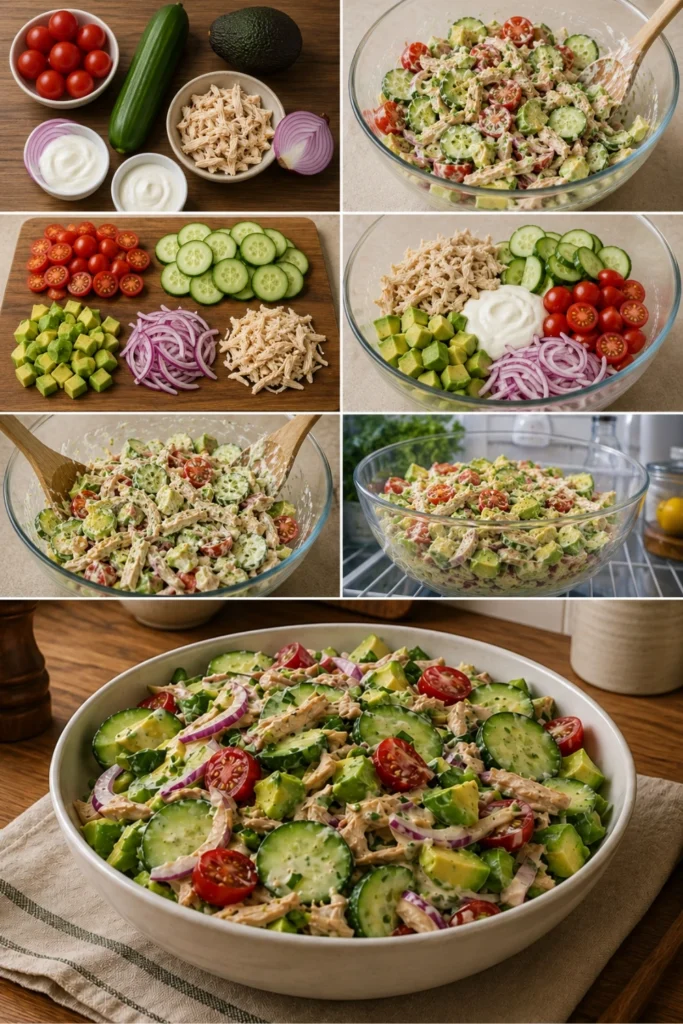 Salade minceur au poulet avocat qui fait fondre les kilos : recette fraîche, légère et facile
