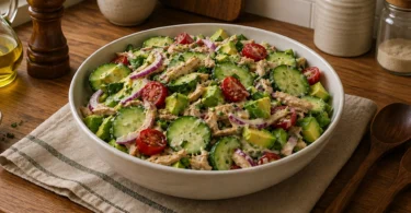 Salade minceur au poulet avocat qui fait fondre les kilos : recette fraîche, légère et facile