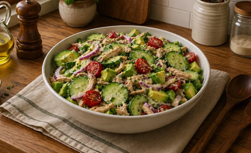 Salade minceur au poulet avocat qui fait fondre les kilos : recette fraîche, légère et facile
