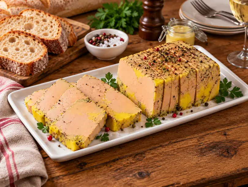 Foie gras mi-cuit en terrine